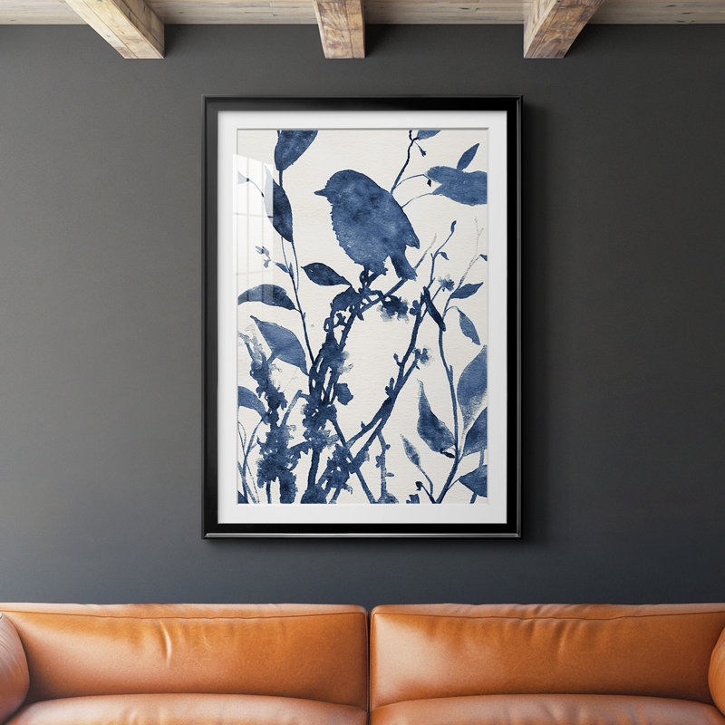Bluebird Silhouette II - impression d'un cadre photo unique, H 42,5 po x l 30,5 po x P 1 po, Black Framed