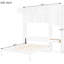 Grand lit mural blanc avec bureau et rangement intégrés, solution peu encombrante pour les espaces compacts, support confortable pour matelas 8 po 10 po, petits appartements de construction, qualité industrielle