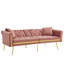174cm Velvet Convertible Sofa-233837481