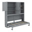 Lit escamotable avec armoire supérieure, tablettes, lit pliable peu encombrant avec éclairage et port USB-114282201