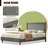 Wooden platform bed with upholstered base-2029263061-2029263064