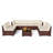 Avamay Rattan Sectional Seating Group with Cushions-1296695085-1295491803
