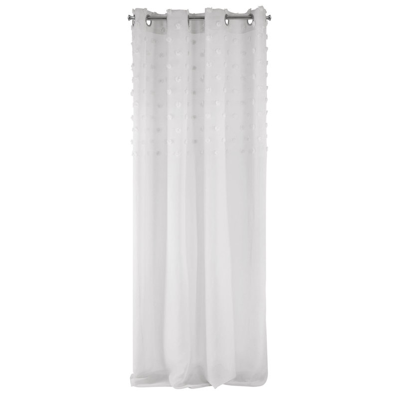 Design 91 Eyelet Semi Sheer Curtain, Grey