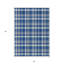Tapis extérieur antidérapant lavable à carreaux bleu marine et ivoire 5 pi x 8 pi