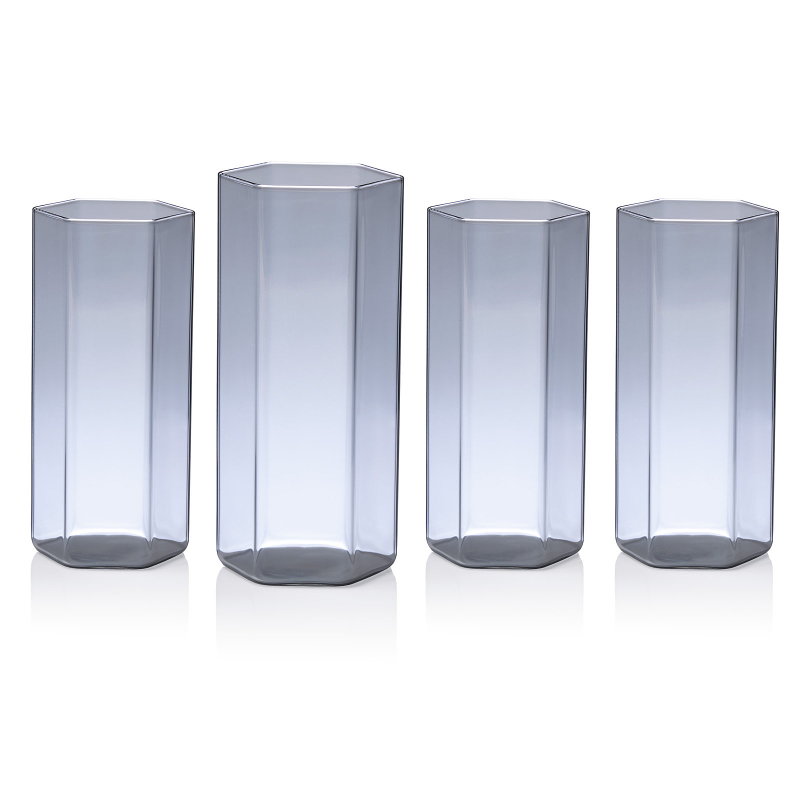 Helix Crystal Highball Glass, Gray