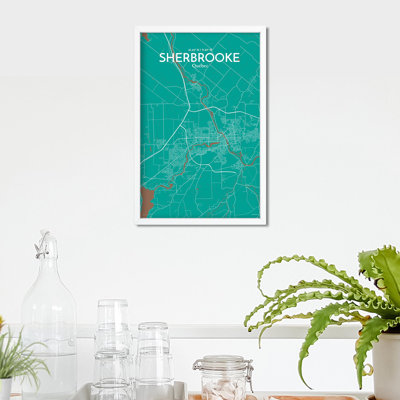 Sherbrooke, carte de la ville, impression