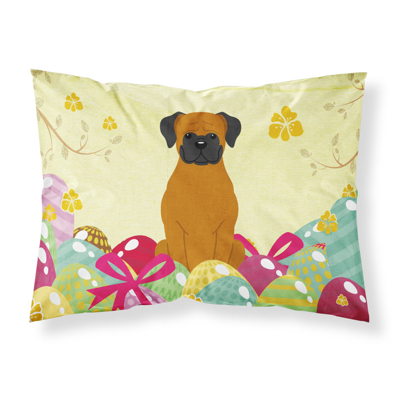 Taie d’oreiller œufs de pâques, Boxer fauve