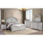 Armoire de chambre à coucher de style transitionnel - 3 tiroirs en blanc antique et table de chevet pour 3 pièces en bois massif