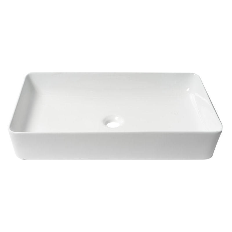 Alfi Brand 13.63'' Porcelain Rectangular Bathroom Sink, White