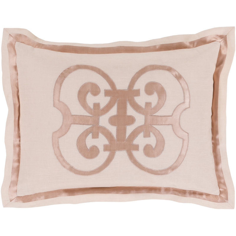 Versaille Linen Blend Sham Set, King, Pink