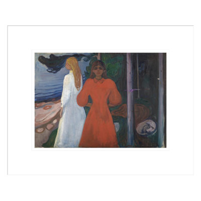 Red and White by Edvard Munch -Framed Giclee Print