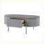 Table basse brillante yukino pour le salon, pieds chromés et amp; Rangement fonctionnel