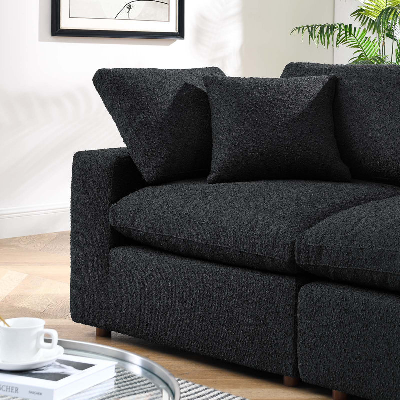 Causeuse Commix, Bouclé noir