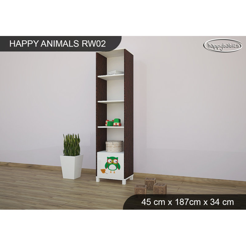 187cm H X 45cm W Cube Unit Kids Bookcase, Wenge Chestnut