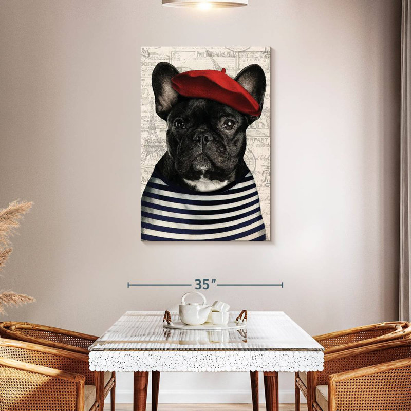 Brampt Adorable French Bulldog, 45" H x 30" W