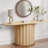 59.05'' Farmhouse Halfmoon Pedestal Console Table Entryway Table-1067747145