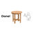  HDPE Small Round Side Table, Sturdy Outdoor Side Table, Weather-Resistant Outdoor End Tables for Patio, Porch, Deck-807496808