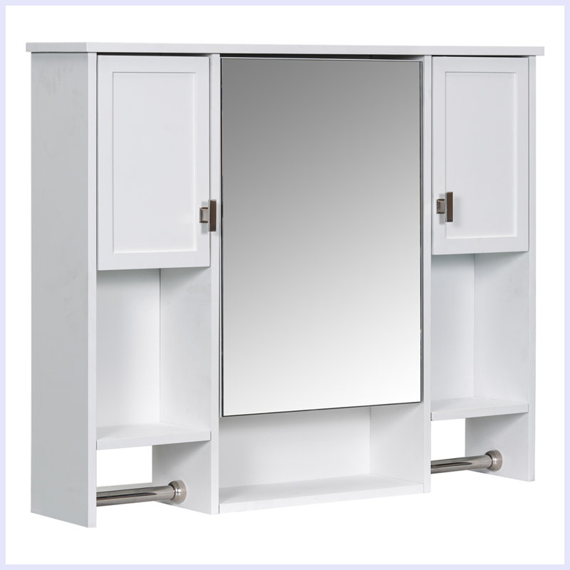 Armoire de rangement murale moderne pour salle de bain, Blanc