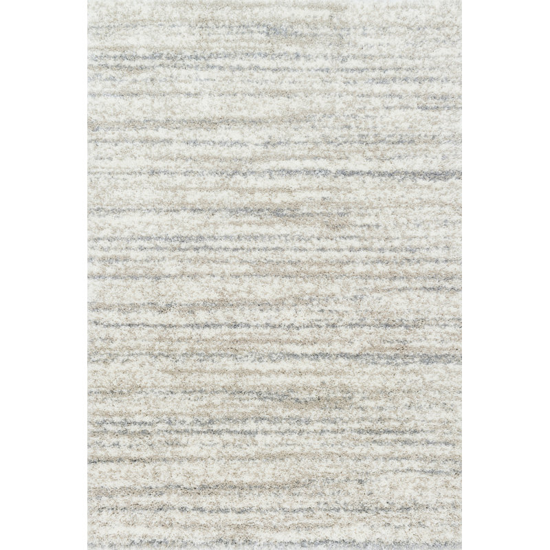 Tapis rayé sable Gimenez, Rectangle 2 pi 3 po x 4 pi