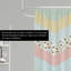 Rideau de douche Annik Boston Linen Co. 100% polycoton chevron 72 po x 72 po