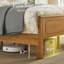 Ensemble de chambre à coucher en bois massif 3 pièces Abigale, structure de lit grand tapissier et 2 tables de chevet, brun clair-1935243298
