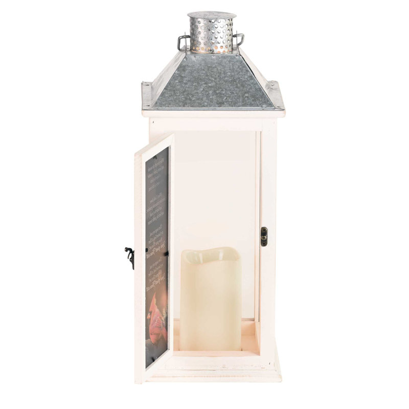 17'' H Tabletop Lantern with Candle Included