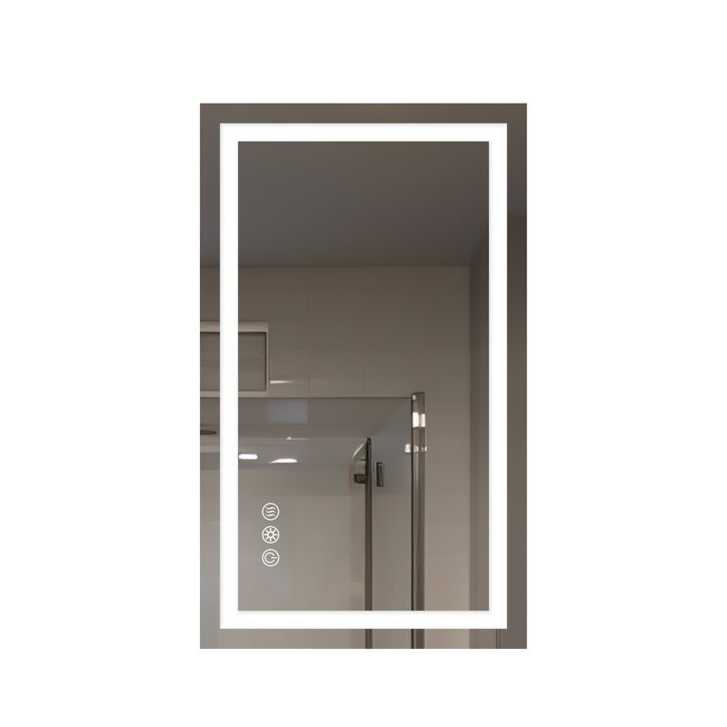 LED Bathroom Vanity Mirror 3 Color Dimmable Anti Fog LED Bathroom Mirror Frontlit & Backlit LED Wall Mirror, 40" x 24"