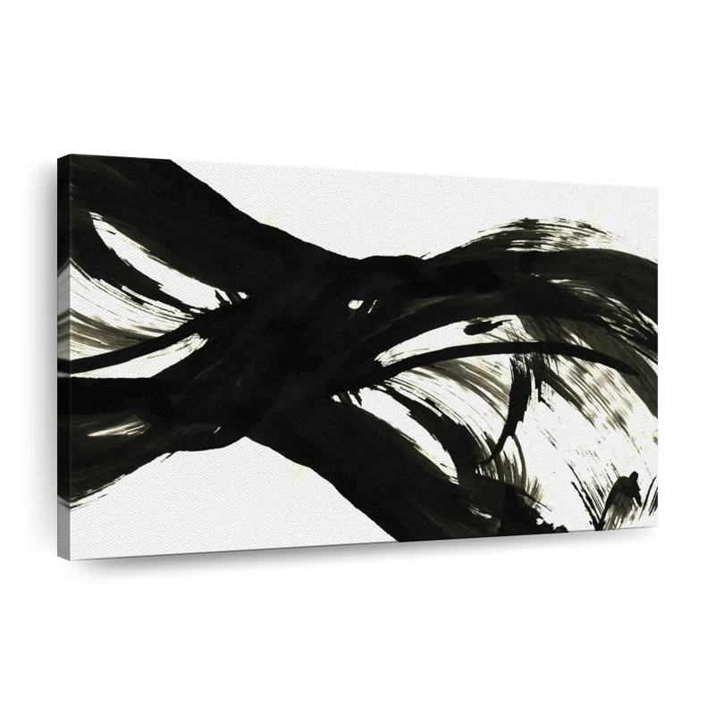 Impression sur toile abstrait foncé, H 20 po x l 30 po x P 1,25 po