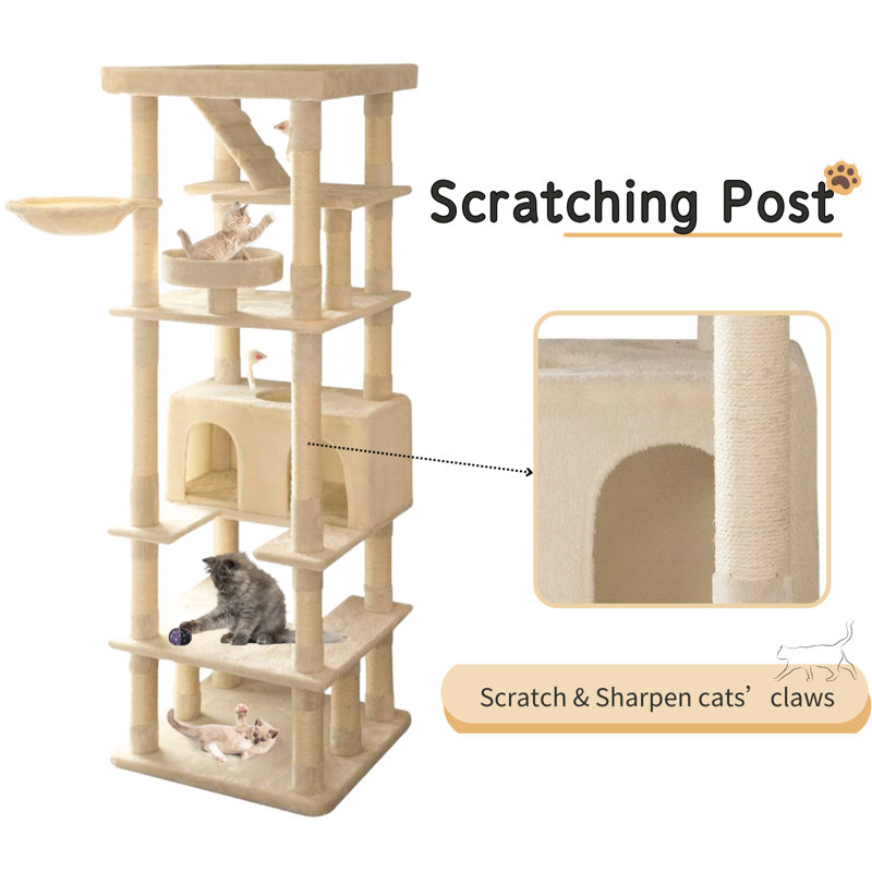 Dugaid 74.8'' H Cat Tree, Beige