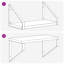 4 -Piece Steel Floating Shelf-580416
