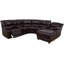 Canapé modulaire en cuir 5 pièces Genea
