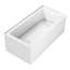 Baignoire d'angle en alcôve rectangulaire rectangulaire en acrylique 60 pouces Kingston Eden-92195175
