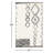Kaylee Sahara Boho Stain/Fade Resistant Non-Slip Machine Washable Gray/Ivory Bath Rug-715018101