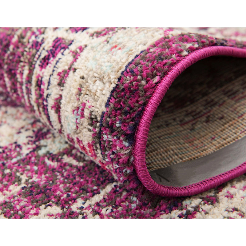 Tapis mauve de style oriental Pennylane, Rectangle 2 pi 2 po x 3 pi