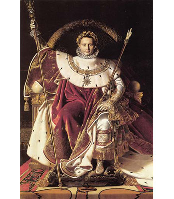 " Napoleon I On His Imperial Throne " by Jean Auguste Ingres