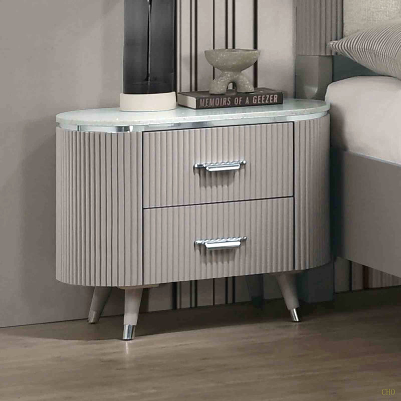 Mobilier de chambre à coucher contemporain de style contemporain en pierre