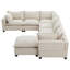Canapé modulaire en chenille modulaire en forme de U avec repose-pieds 117,5 po-1672840874