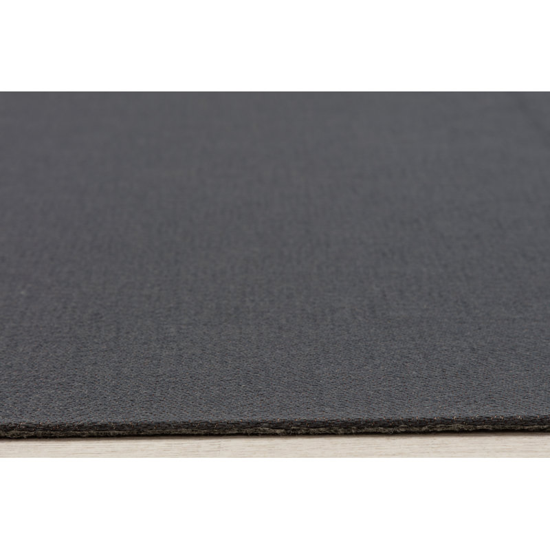 Gray Rectangular PVC and Polyester Office Chair Mat