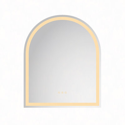 30*36 LED Lighted Bathroom Wall Mounted Mirror With High Lumen+Anti-Fog Separately Control+Dimmer Function