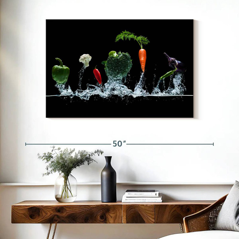 Yarlin Vegetables Splash, 26" H x 39" W