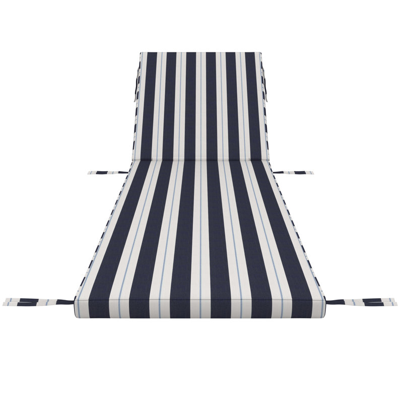 Outdoor Chaise Cushion With Sunbrella Fabric, 26" W x 80" D, Sunbrella® Relate Harbor