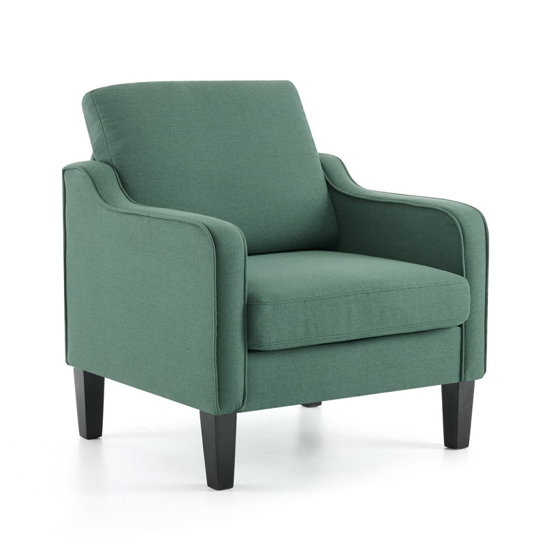 Fauteuil de 29,9 po de largeur Amaryia, Mélange de lin vert