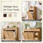  Armoire poubelle Farmhouse Tilt Out avec tiroirs, armoire poubelle à l'épreuve des chiens 20 gallons, avec panier de rangement pour la cuisine-111669427-125549828-125549829
