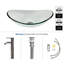 Lavabo de salle de bain ovale en verre trempé 21 po avec robinet Wade Logan® Beyo-100140853-91060597