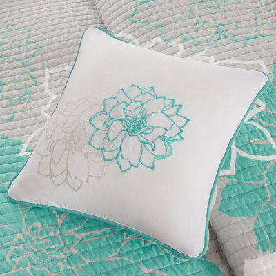 6 pièces de courtepointe en coton, double / grand, motif floral imprimé, faites de votre chambre un havre de détente double / grand, en coton, réversible pour une utilisation polyvalente, literie