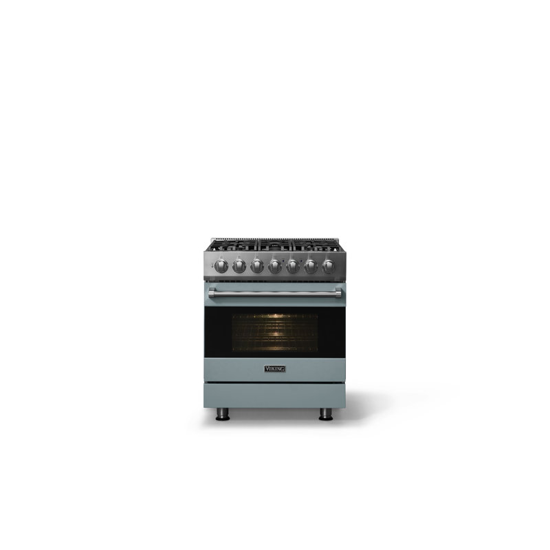 Viking30"W./24"D. Sealed Burner Range-5 Burners, Natural Gas, November Sky, Dual Fuel