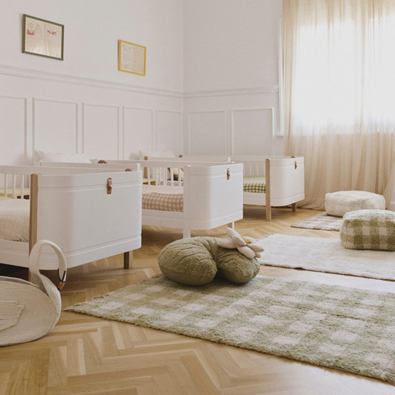 Washable Rug Vichy, Rectangle 3' x 3' 11", Matcha