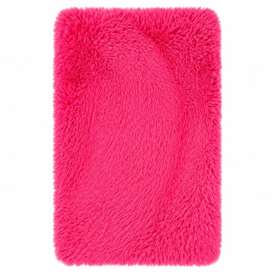 7x7 ft Hot Pink Round Rug for Bedroom Room Fluffy Circle Rug Furry Carpet Shaggy Circular Fuzzy Washable Non-Slip Large Area Rug Soft Indoor for Living Room Cute Aesthetic Home Decor