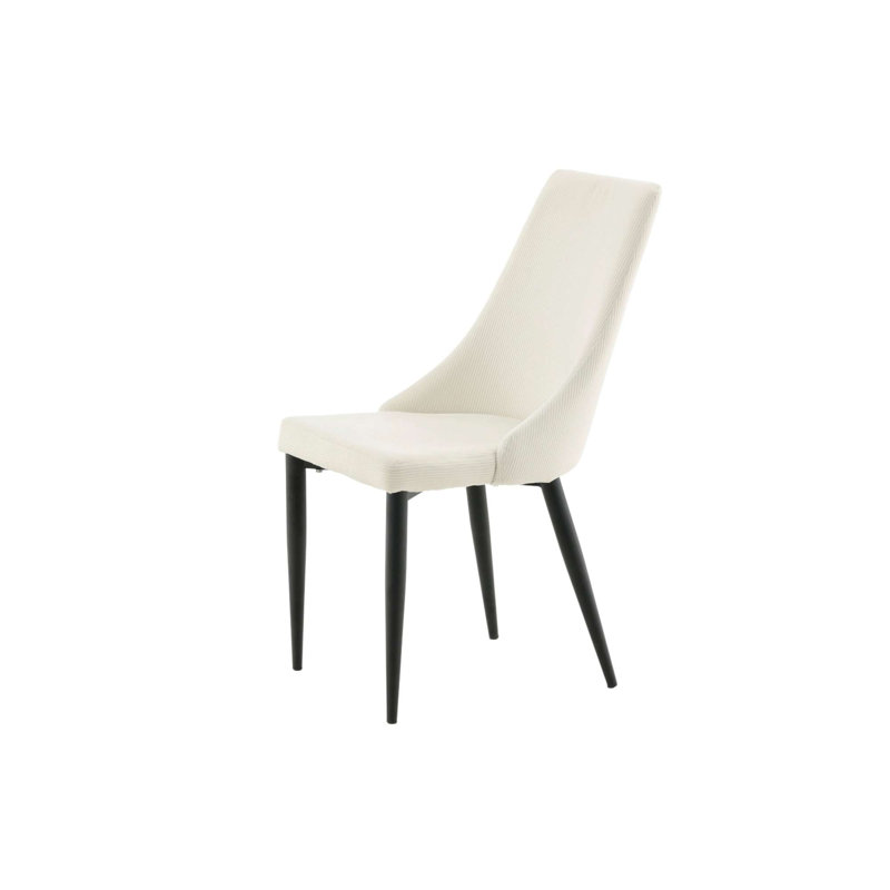 Upholstered Dining Chair, Beige, Black