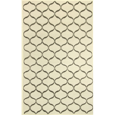 Tapis géométrique tissé à plat à la main Zetilla